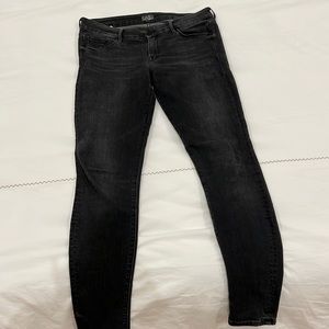 MOTHER denim, grey skinny jeans